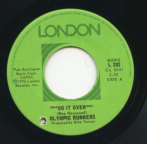 Olympic Runners - Do It Over / Put The Music Where Your Mouth Is