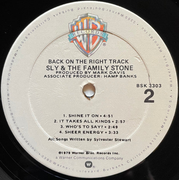Back On The Right Track Sly & The Family Stone