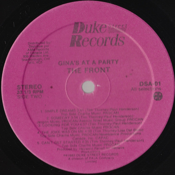 Gina's At A Party The Front