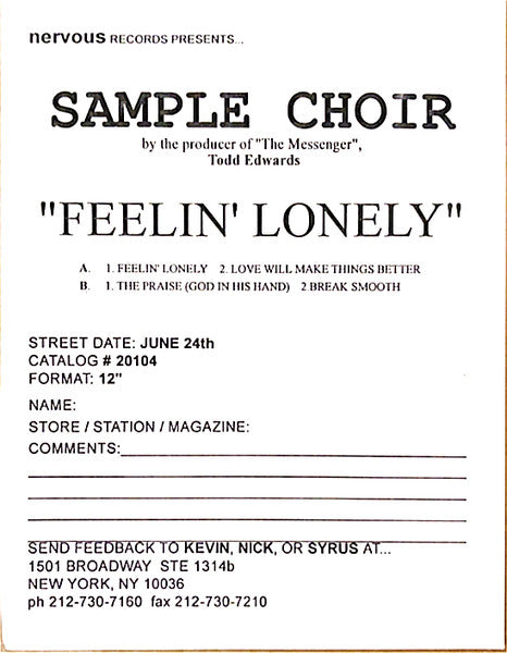 Feelin' Lonely The Sample Choir