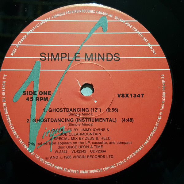 Ghostdancing / Jungleland Simple Minds