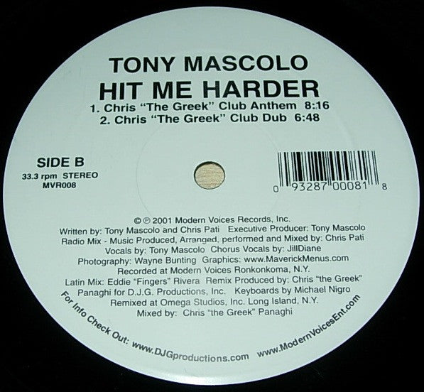 Hit Me Harder Tony Mascolo