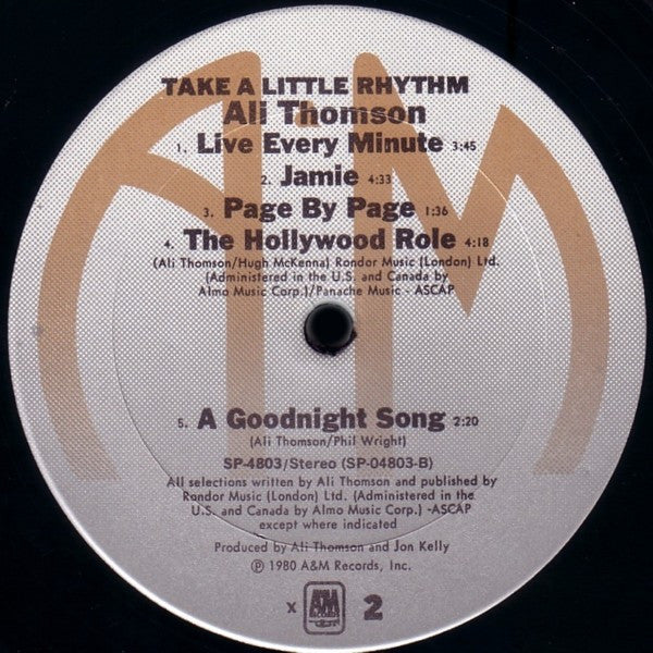 Take A Little Rhythm Ali Thomson