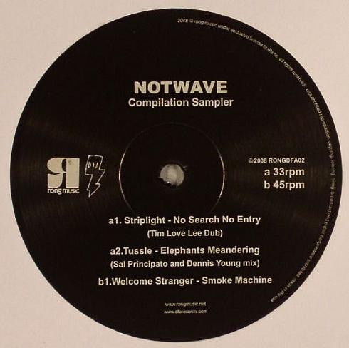 Rectangle Triangle Notwave Compilation Sampler album cover featuring abstract geometric artwork in vibrant colors.