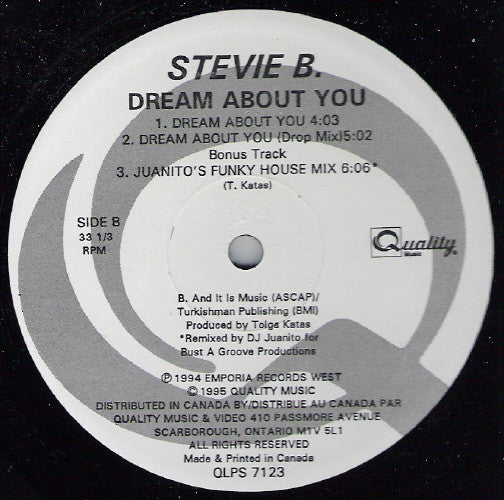 Funky Melody / Dream About You Stevie B