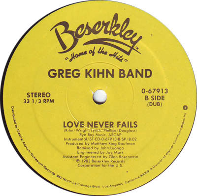Love Never Fails Greg Kihn Band