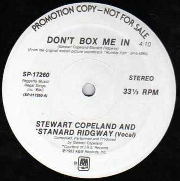 Don't Box Me In Stewart Copeland,Stan Ridgway