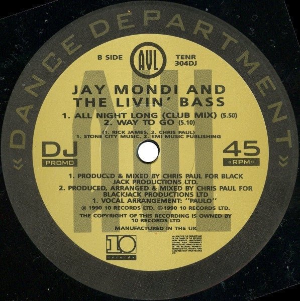 All Night Long (Remix) Jay Mondi & The Livin' Bass
