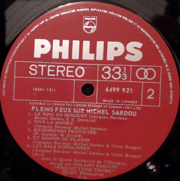 Pleins Feux Sur Michel Sardou Michel Sardou