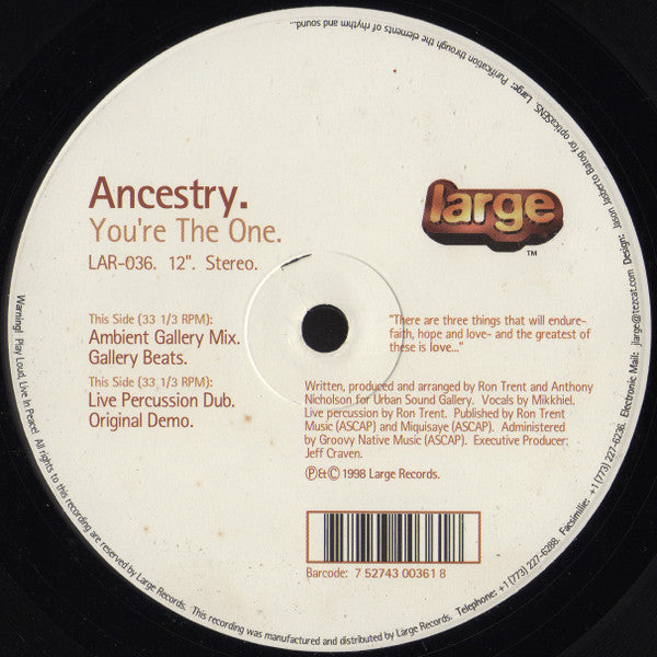 You're The One 2 Ancestry
