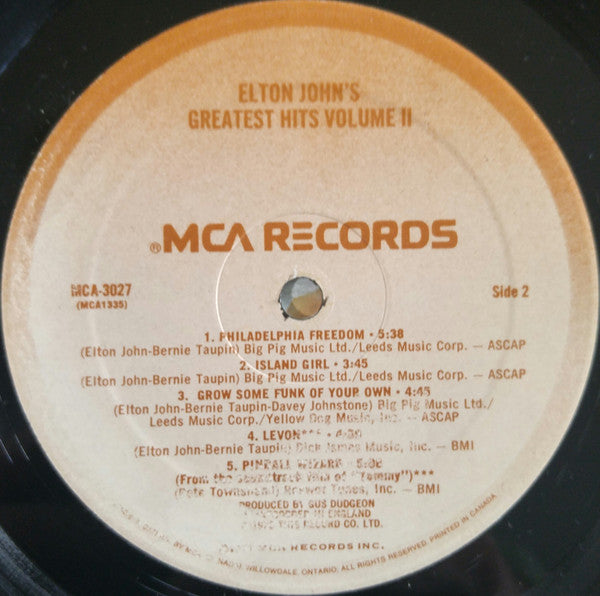 Elton John's Greatest Hits Volume II Elton John