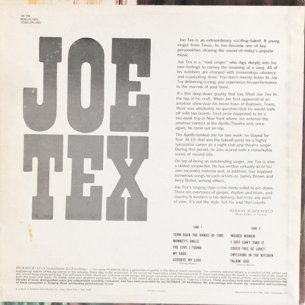 Turn Back The Hands Of Time Joe Tex