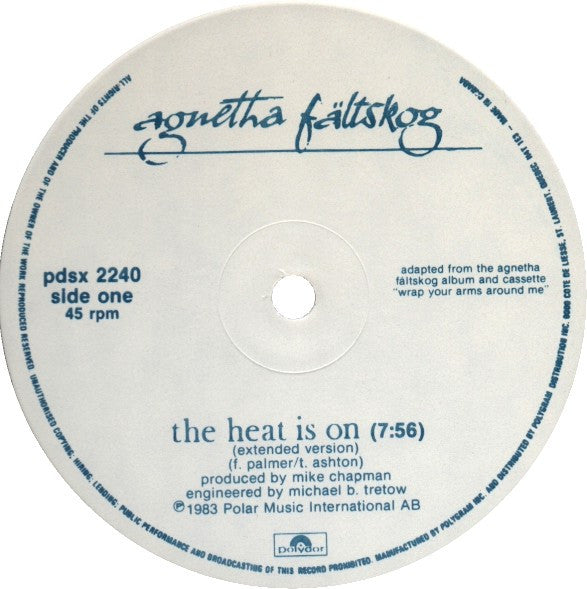 The Heat Is On Agnetha Fältskog