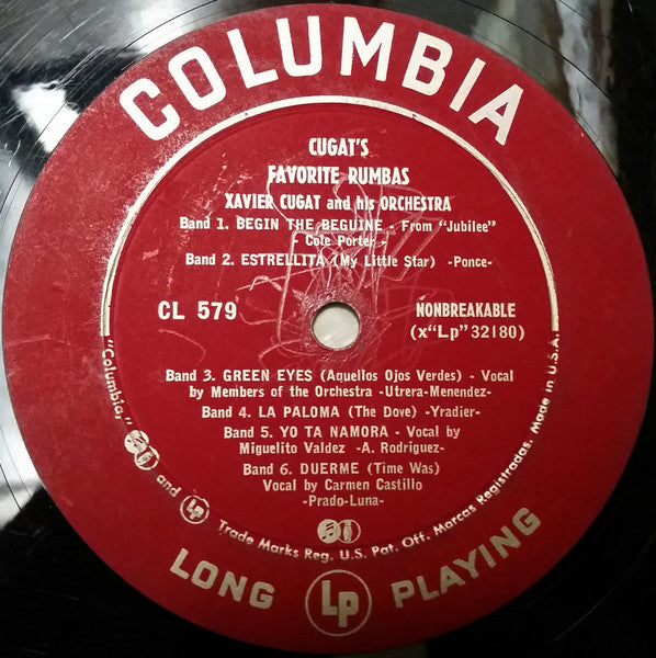 Cugat's Favorite Rumbas Xavier Cugat And His Orchestra