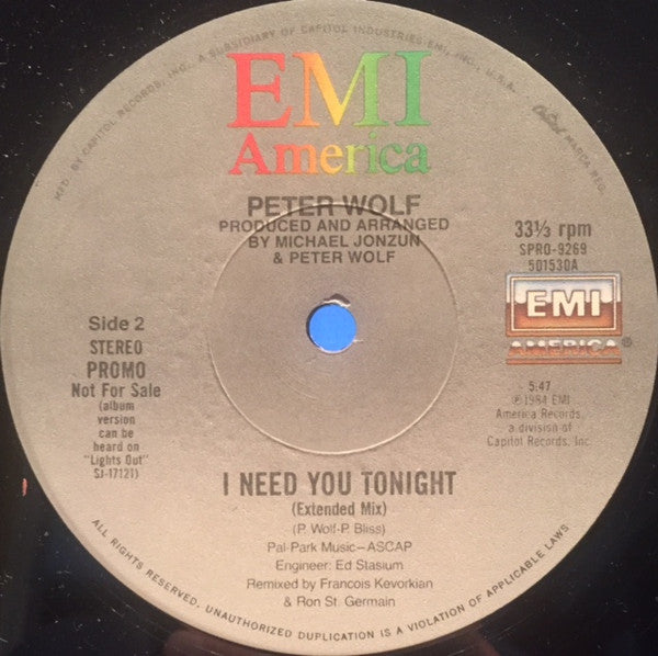 I Need You Tonight Peter Wolf