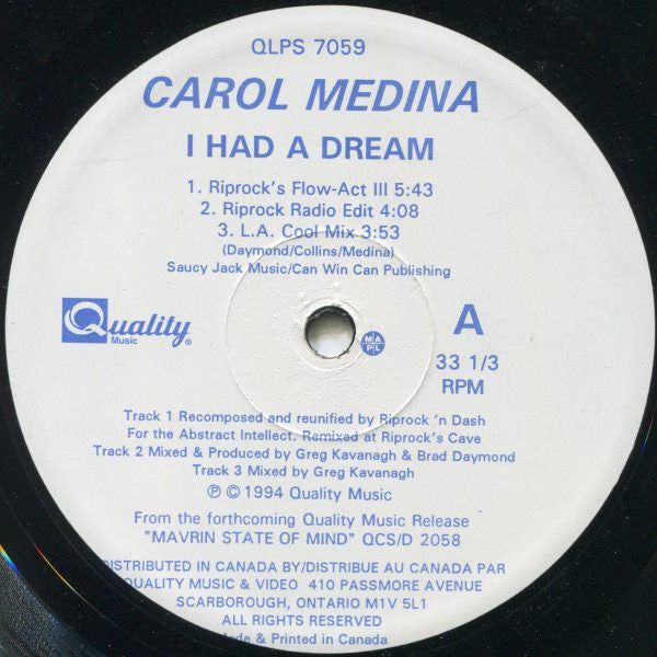 Carol Medina - I Had A Dream