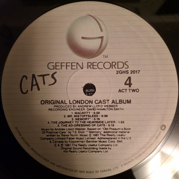 Cats: Original London Cast Album | Rectangle Triangle