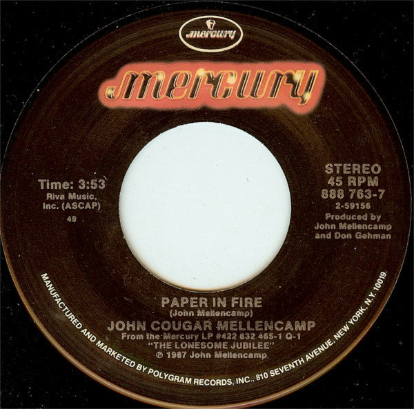 Paper In Fire John Cougar Mellencamp