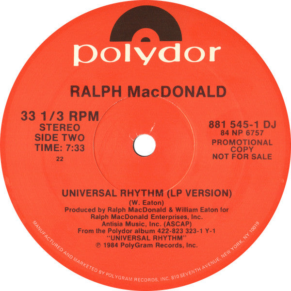 Universal Rhythm Ralph MacDonald