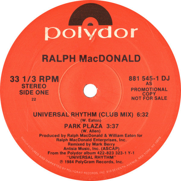 Universal Rhythm Ralph MacDonald