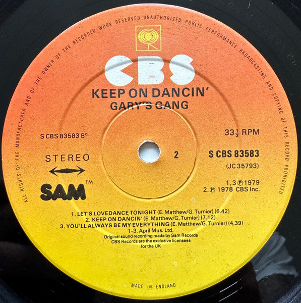 Keep On Dancin' Gary's Gang