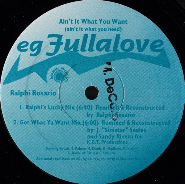 Ain't It What You Want? (Ain't It What You Need) E.G. Fullalove