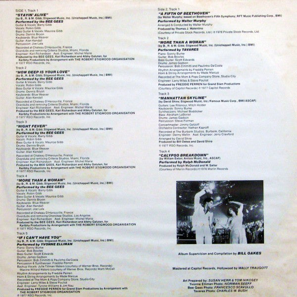 Saturday Night Fever (The Original Movie Sound Track) Various