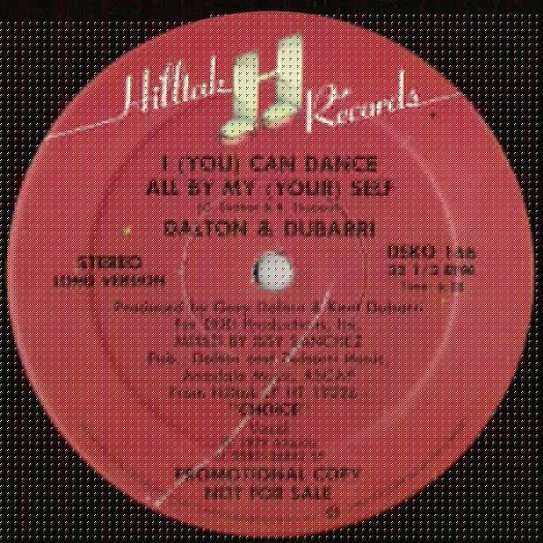 I (You) Can Dance All By My (Your) Self Dalton & Dubarri