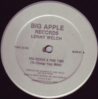 You Picked A Fine Time (To Change Your Mind) Lenny Welch