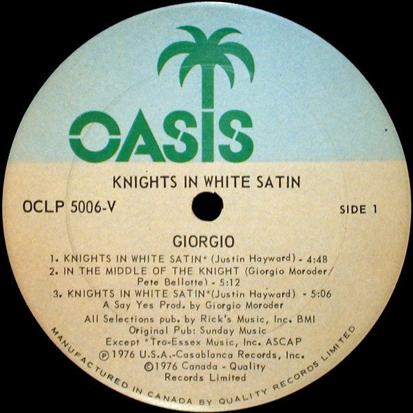 Knights In White Satin Giorgio Moroder