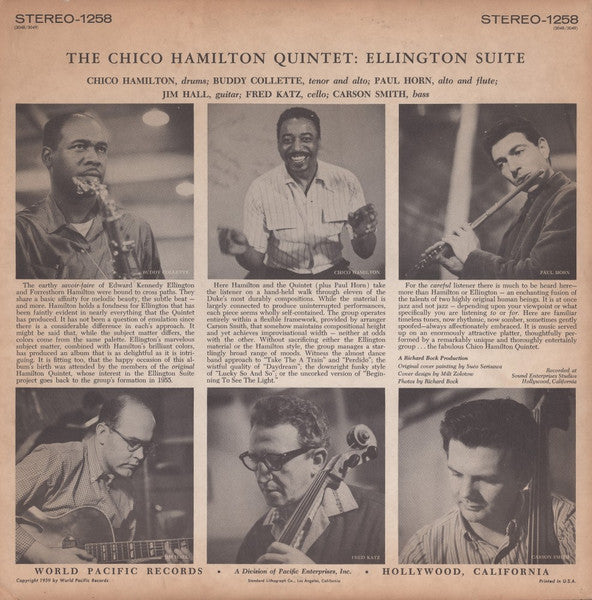Ellington Suite The Chico Hamilton Quintet