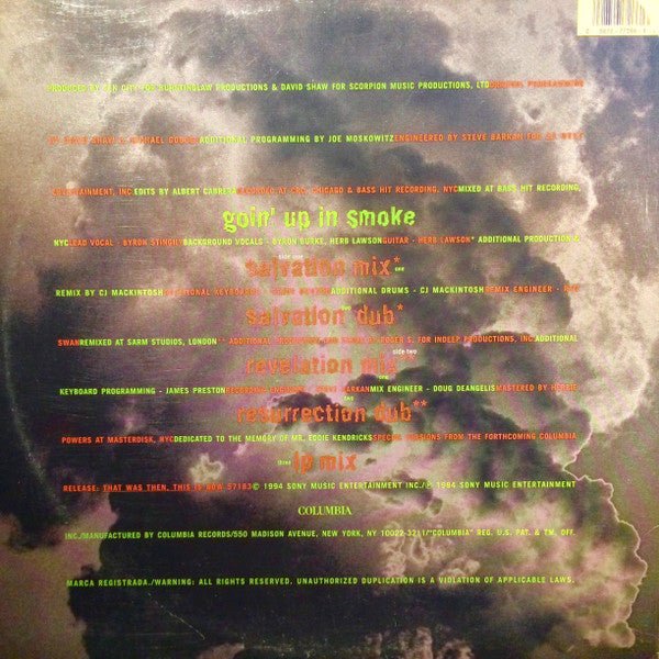Goin' Up In Smoke Ten City