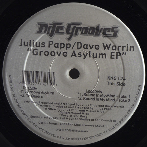 Groove Asylum EP Julius Papp & Dave Warrin