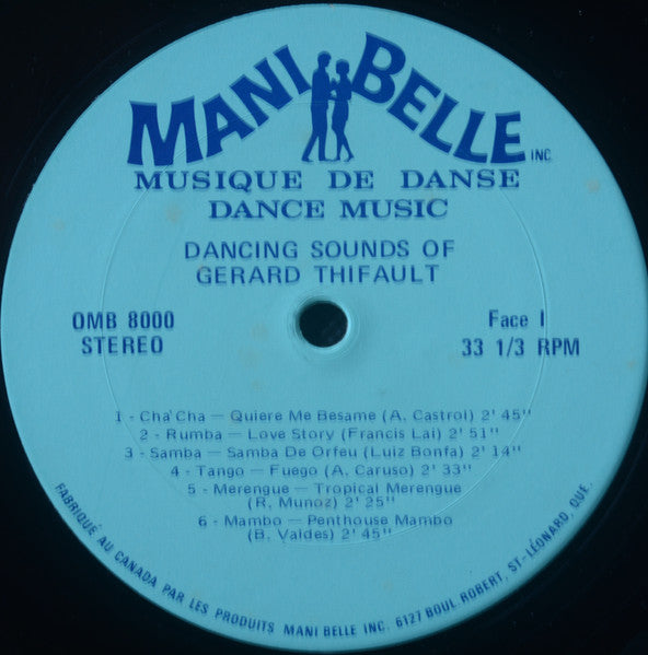Dancing Sounds Of Gérard Thifault And Maniboulas Orchestra Gérard Thifault,Les Maniboulas