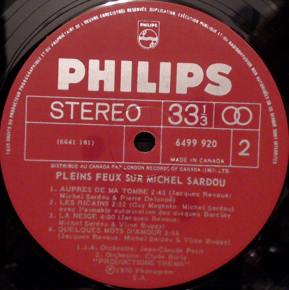 Pleins Feux Sur Michel Sardou Michel Sardou