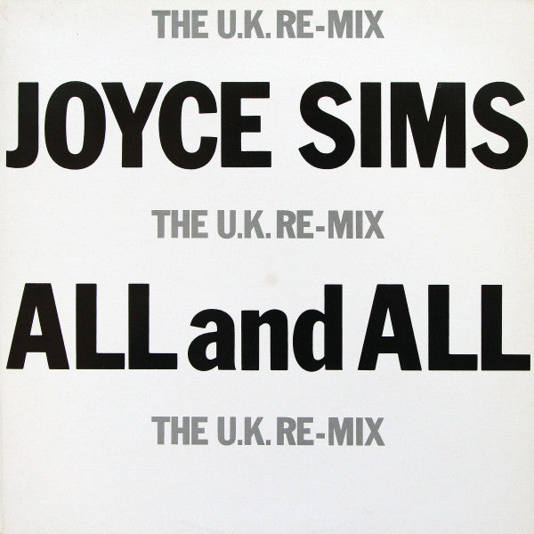 Joyce Sims - All And All (The U.K. Re-Mix)