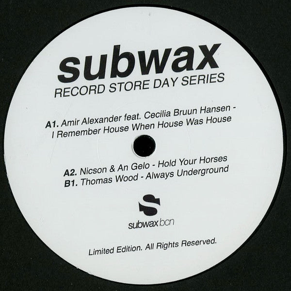 Various - Subwax Record Store Day Series 2015