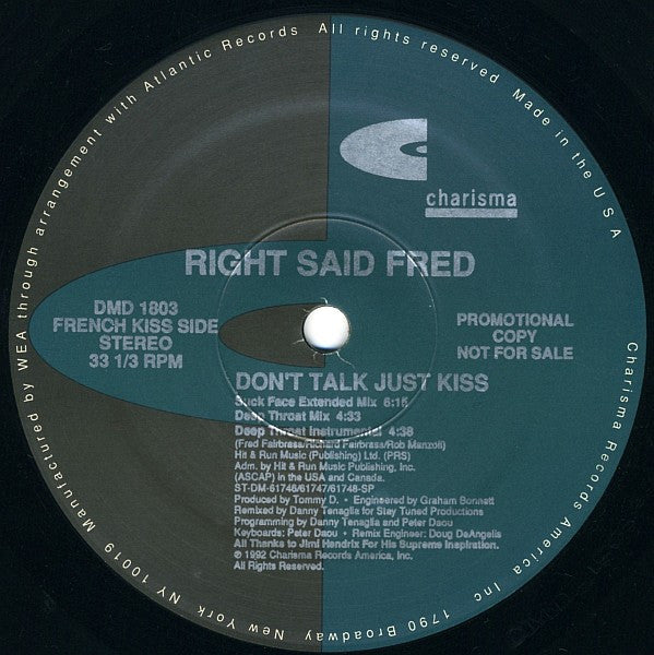 Don't Talk Just Kiss Right Said Fred