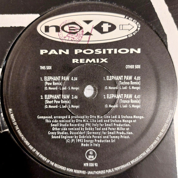 Elephant Paw (Remix) Pan Position