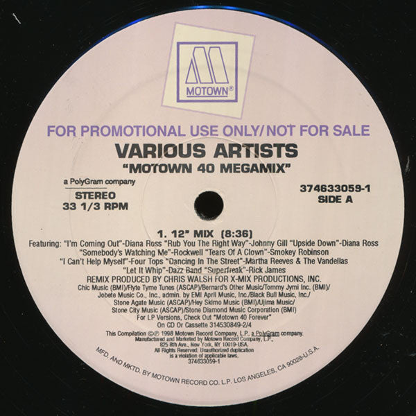 Motown 40 Megamix Various