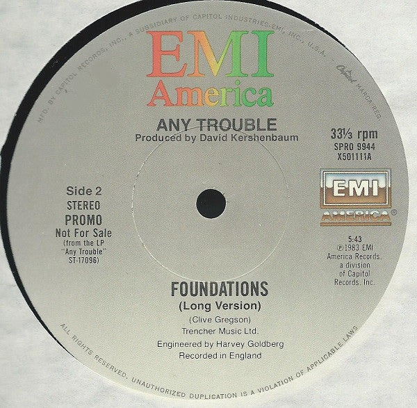Touch And Go / Foundations Any Trouble