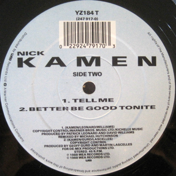 Tell Me Nick Kamen