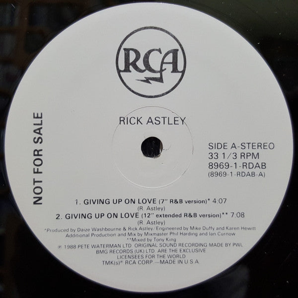 Giving Up On Love Rick Astley