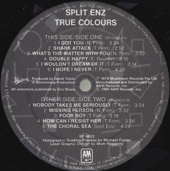 True Colours Split Enz