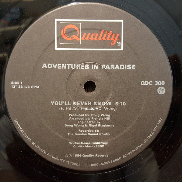 You'll Never Know Adventures In Paradise