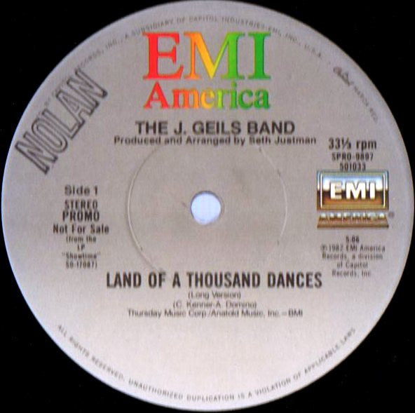 Land Of A Thousand Dances The J. Geils Band
