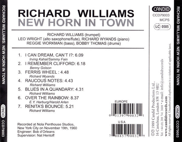 New Horn In Town Richard Williams