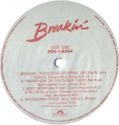 Breakin' (Original Motion Picture Soundtrack) Various