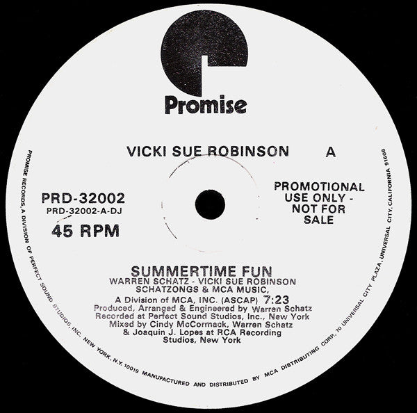 Summertime Fun / Admit It Vicki Sue Robinson