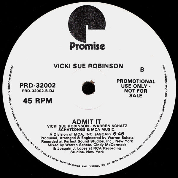 Summertime Fun / Admit It Vicki Sue Robinson